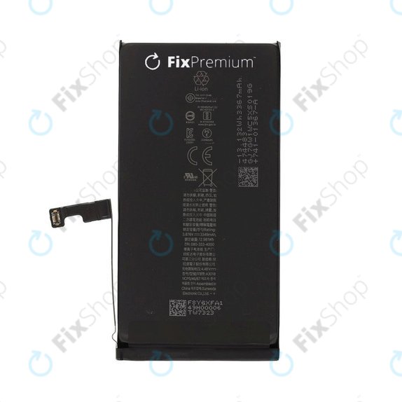 Battery for iPhone 15, 3349mAh, A3018, FixPremium
