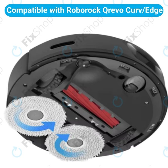 Mop Cloth, 4pcs for Xiaomi Roborock Qrevo Curv, Qrevo Edge