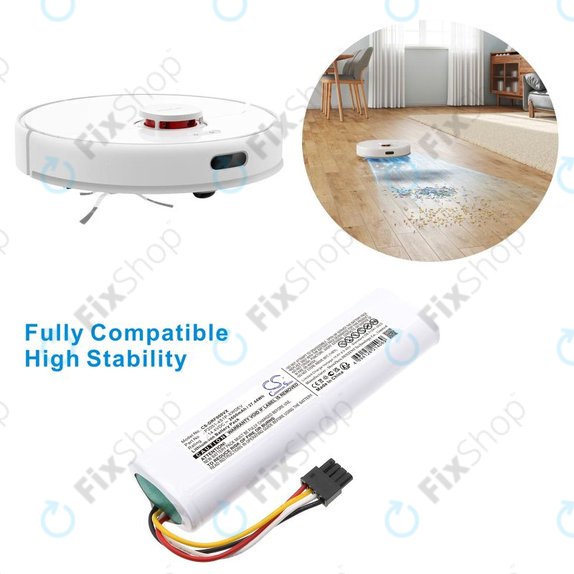 Battery for Dreame D9 Plus, F9 Pro, 2600mAh, Li-Ion, 14.4V, P2051-4S1P-XWDEV, HQ
