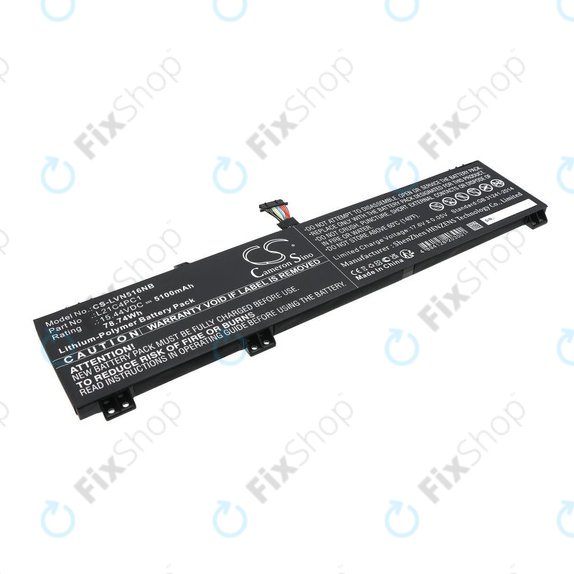 Battery for Lenovo Legion 5 15ARH7H, 82RD0002SB, 5100mAh, Li-Pol, 15.44V, L21C4PC1, HQ