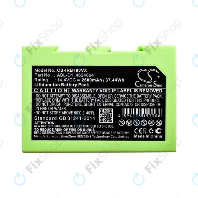 iRobot Roomba e-series, i-series - Battery ABL-D1, 4624864, ABL-D2 Li-Ion 14.4V 2600mAh HQ