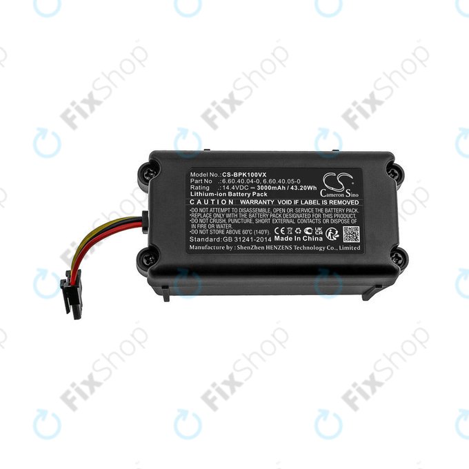 Battery for Sencor SRV 9250, SRV 8250, SRV 6250, SRV 4250, Blaupunkt XSMART, SRX 1002, Li-ion, 14.4V, 3000mAh, HQ