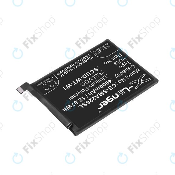 Battery for Samsung A22 5G A226B, 4900mAh, Li-Pol, 3.85 V, SCUD-WT-W1, HQ