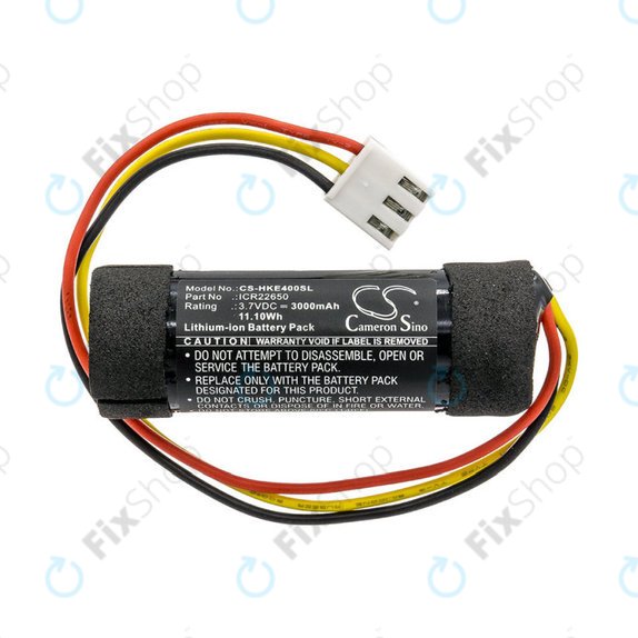 Battery for Harman/Kardon Onyx Studio 4, 3000mAh, Li-Ion, 3.7V, ICR22650, HQ