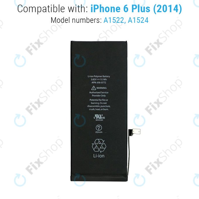 Battery for iPhone 6 Plus, 2915mAh