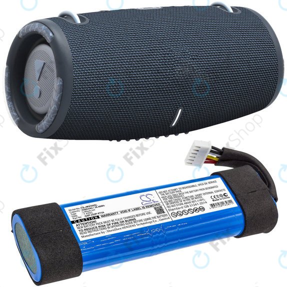 Battery for JBL Xtreme 3, 5200mAh, Li-Ion, 7.4V, GSP-2S2P-XT3A, HQ