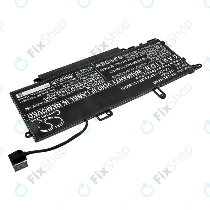 Battery for Dell Latitude 7310 2-in-1, 7400 2-in-1, 6750mAh, Li-Pol, 7.6V, NF2MW, HQ