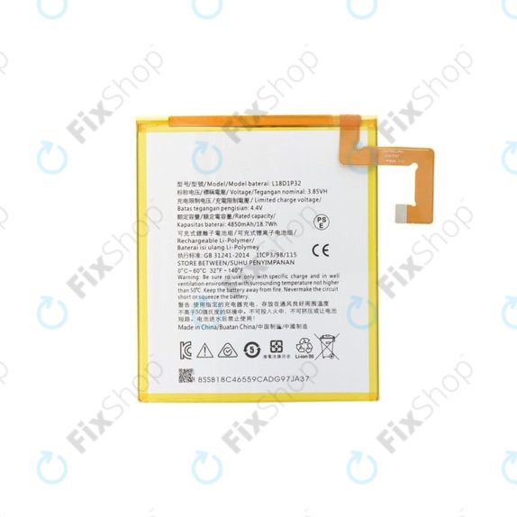 Lenovo Tab M10 TB-X605, TB-X306 ,TB-X505 - Battery L18D1P32 4850mAh