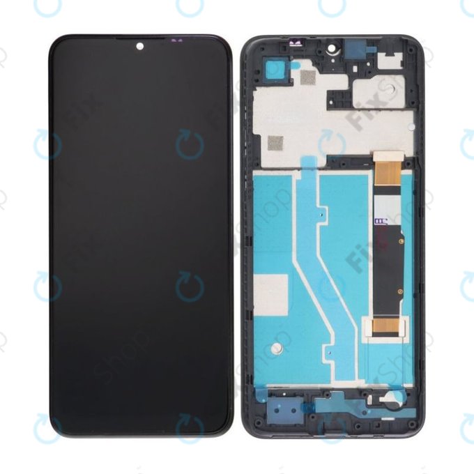 TCL 30E, 30 SE, 305, 306 - LCD Display + Touch Screen + Frame (Black) TFT