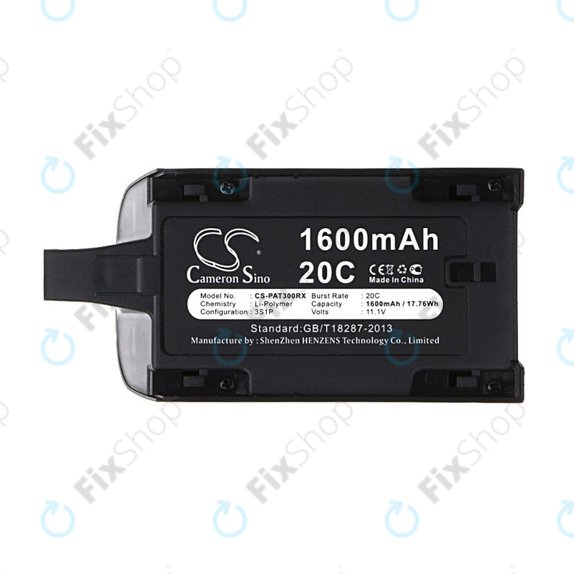 Battery for Parrot Bebop Drone 3.0, Mini Quadcopter, 1600mAh, Li-Pol, 11.1V, HQ
