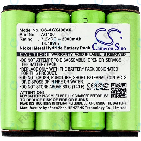 AEG Electrolux Rapido ZB-series - Battery AG406 Ni-MH 7.2V 2000mAh HQ