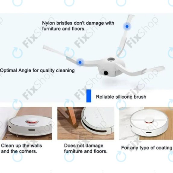 Replacement set for Xiaomi Mi Robot Vacuum Mop 2 Pro, 2 Lite (1x Main brush, 2x Filter, 2x Side brush)