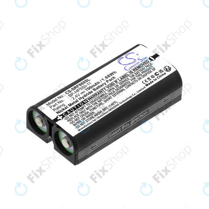 Battery for Sony MDR, BP-HP550-11, Ni-MH, 2.4V, 700mAh, HQ