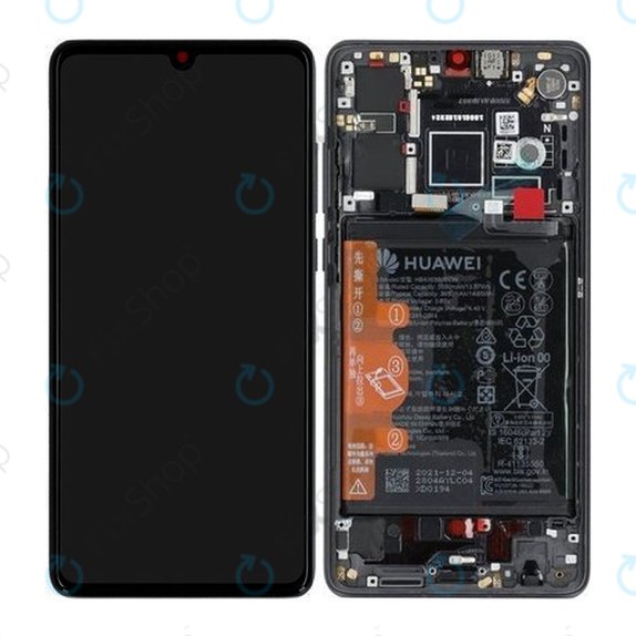 Huawei P30 - LCD Display + Touch Screen + Frame + Battery (Black) - 02354HLT Genuine Service Pack