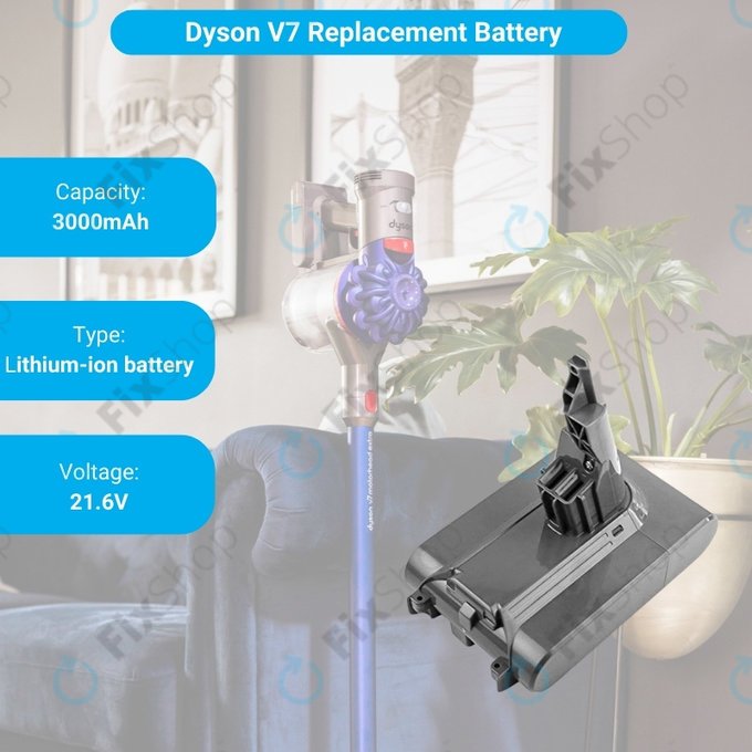 Dyson V7 - Battery 968670-02, 968670-03 Li-Ion 21.6V 4000mAh
