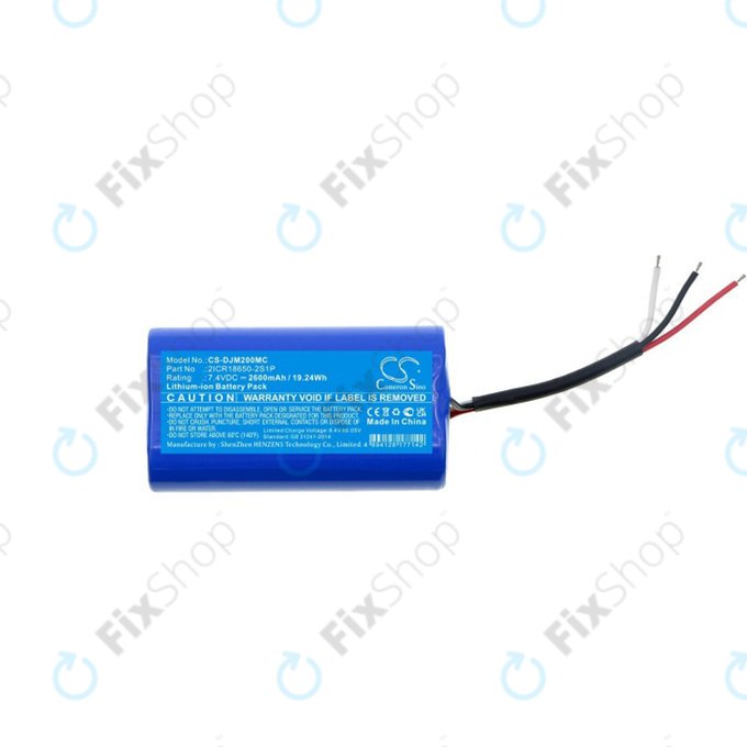 Battery for DJI Mobile 3, 4, Osmo Mobile 2, Mobile 3, Mobile 4, 2600mAh, Li-Ion, 7.4V, 2ICR18650-2S1P, HQ