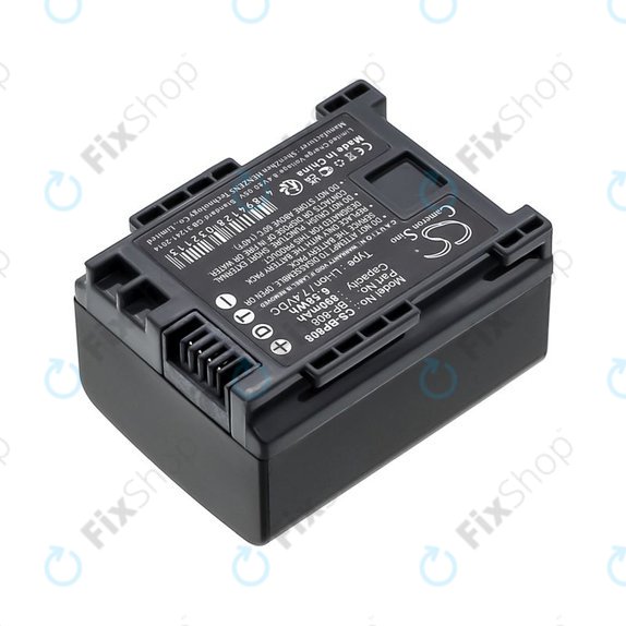 Battery for Canon FS10, FS11, FS100, 890mAh, Li-Ion, 7.4V, BP-808, HQ