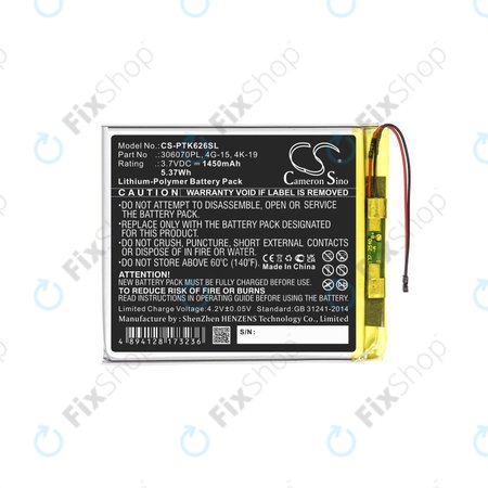 TECHTEEK Akku Für Pocketbook E-Reader - Kompatibel Mit 611, 612, 623, 624, 625 Modellen