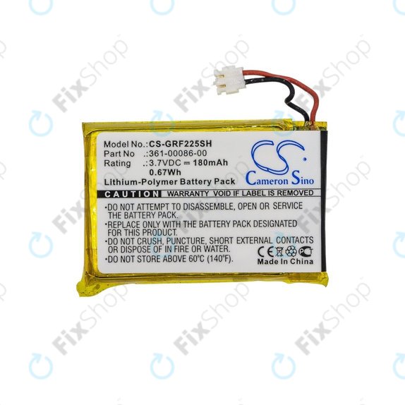 Garmin Approach G10, S20, Forerunner 220, 225, 235, 630, 645, 735XT, 745, GRM0371754 - Battery 361-00072-00/10, 361-00086-00/10/11 180mAh HQ