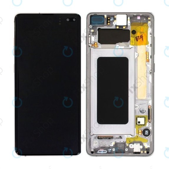 Samsung Galaxy S10 Plus G975F - LCD Display + Touch Screen + Frame (Prism Black) - GH82-18849A, GH82-18857A, GH82-18834A Genuine Service Pack
