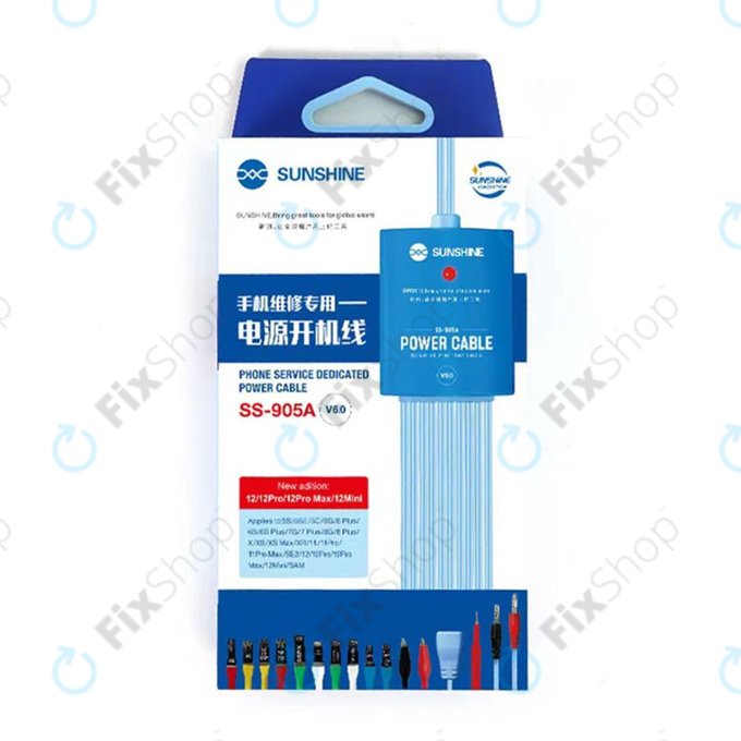 SunShine SS-905A Power Supply Cable Set (iPhone 5S - 12 Pro Max, Samsung)