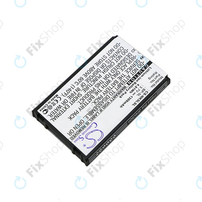 Battery for Nokia 7710, 9500, E61, E62, N92, N800, 1300mAh, Li-Ion, 3.7V, BP-5L, HQ