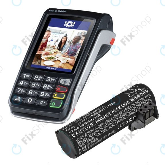 Battery for Ingenico Move 5000, 3000mAh, Li-Ion, 3.7V, F26402376, HQ