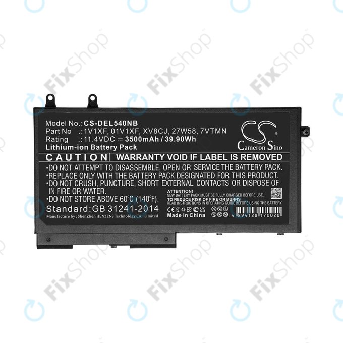 Battery for Dell Latitude 5400, Inspiron 7591 2-in-1, 3500mAh, Li-Ion, 11.4V, XV8CJ, HQ