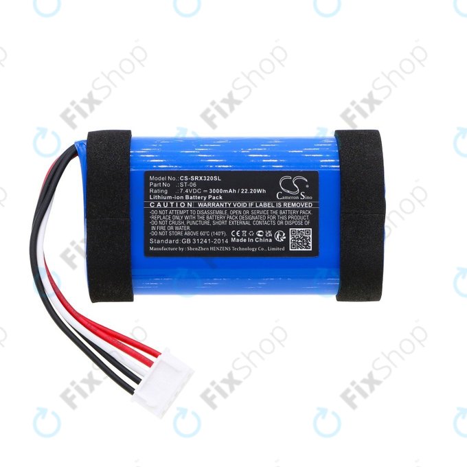 Battery for Sony SRS-XB31, 3000mAh, Li-Ion, 7.4V, ST-06, HQ