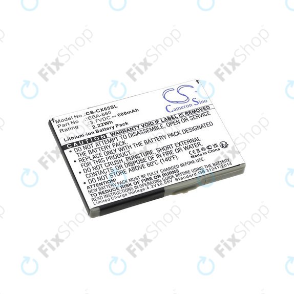 Battery for Siemens M8, A31, CS66, SS66, 600mAh, Li-Ion, 3.7V, EBA-660, HQ