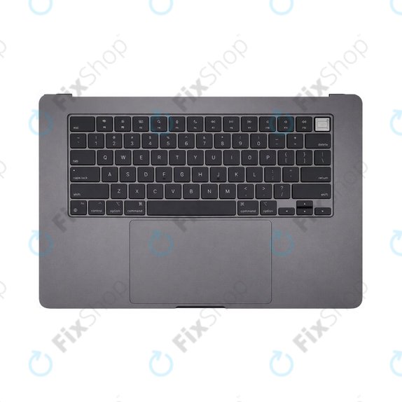 Top case keyboard frame for MacBook Air 15", A3114 (2023), with US keyboard and battery, Space Gray, 661-34895, Genuine Apple