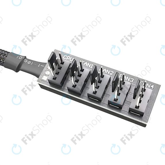 PWM fan hub, 4-pin, 5-port