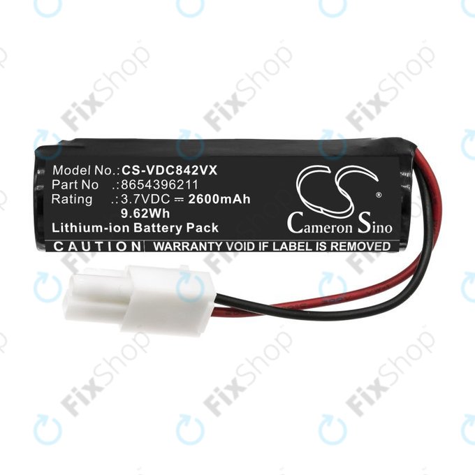 Battery for Vileda Quick & Clean, 2600mAh, Li-Ion, 3.7V, 8654396211, HQ