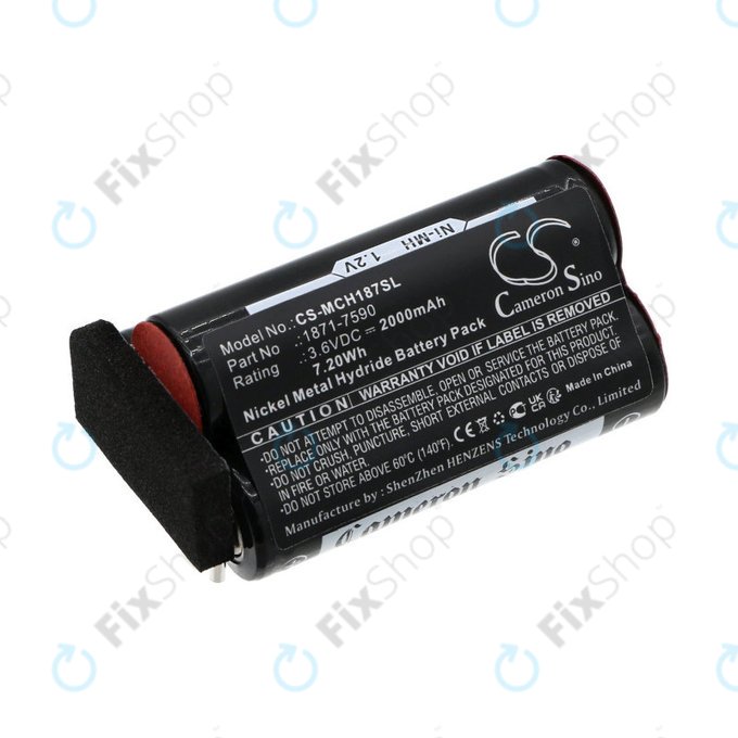 Battery for Moser ChromStyle, Wella Academy, Super Cordless, 2000mAh, Ni-MH, 3.6V, 1871-7590, HQ