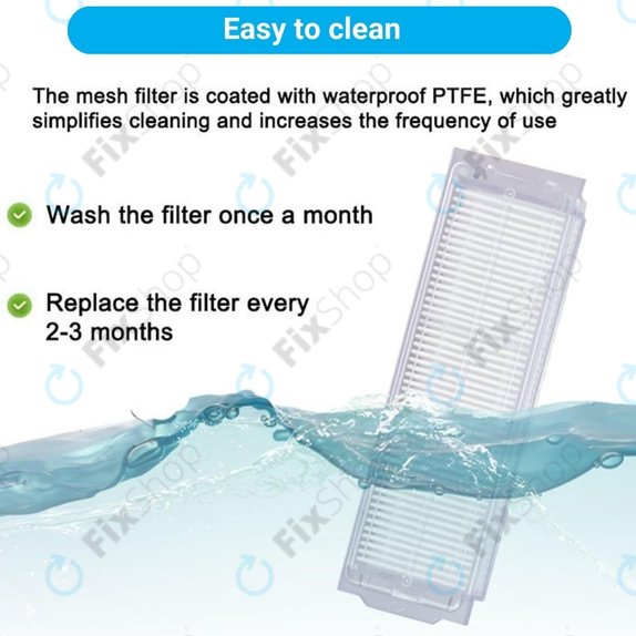 Xiaomi Mi Robot Vacuum Mop Pro (P), 2 Lite, 2 Pro, 2S, 3C, Viomi V2 Pro, V3, SE - HEPA Filter (2pcs)