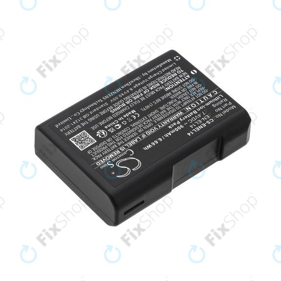 Battery for Nikon D3100 DSLR, 900mAh, Li-Ion, 7.4V, EN-EL14, HQ