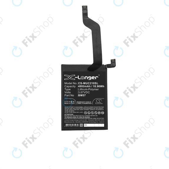 Xiaomi Redmi Note 10 Pro M2101K6G M2101K6R - Battery BM57 4900mAh HQ