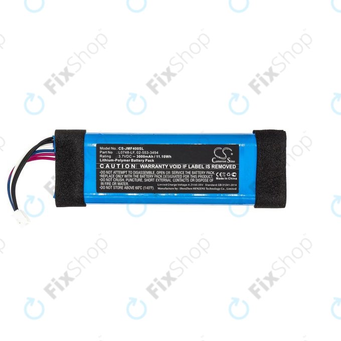 JBL Flip Essential, Flip 3 Stealth Edition - Battery L0748-LF, 02-553-3494, GSP872693 3000mAh HQ