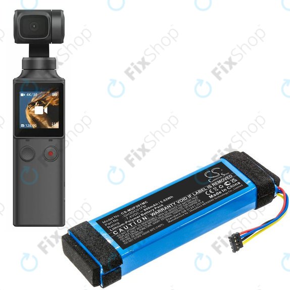 Battery for Xiaomi Fimi Palm, 800mAh, Li-Pol, 7.4V, GH3DC01FM, HQ