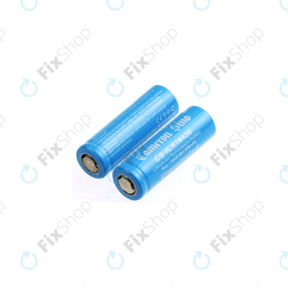 Rechargeable battery, 2pcs, 650mAh, Li-ion, 3.7V, 14430, HQ