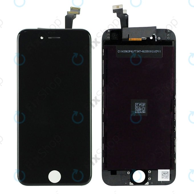 Display for iPhone 6, Black, Touch Screen with Frame, Refurbished
