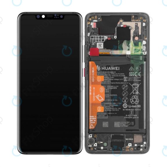 Huawei Mate 20 Pro - LCD Display + Touch Screen + Frame + Battery (Black) - 02352FRL Genuine Service Pack