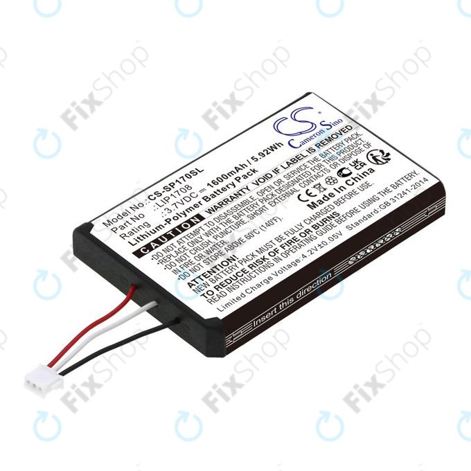 Battery for Sony PS5 DualSense, 1600mAh, Li-Pol, 3.7V, LIP1708, HQ