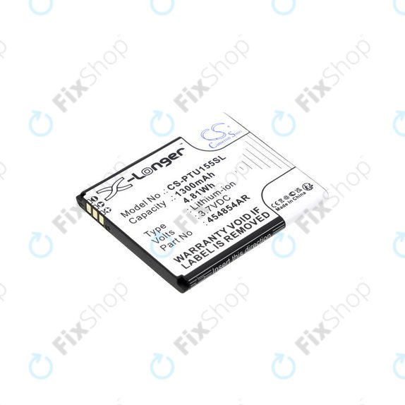 Battery for Panasonic Kx-Tu150, Kx-Tu150exr, 1300mAh, Li-Ion, 3.7V, 454854AR, HQ