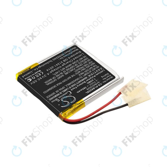 Battery for Plantronics Voyager Focus B825, 360mAh, Li-Pol, 3.7V, AHB403029, HQ