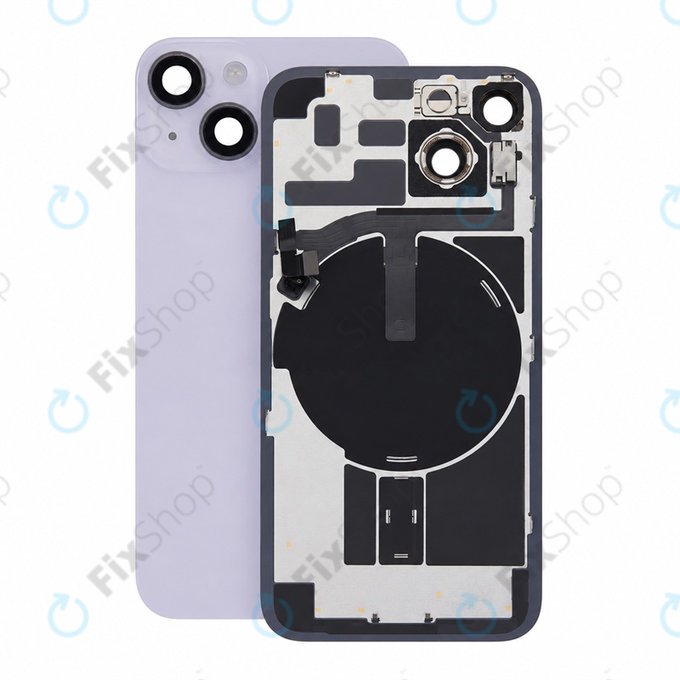 Rear Housing Glass for iPhone 14, Purple, Pulled A