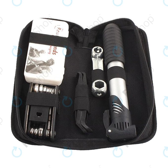 Multifunctional Toolkit - Air Pump, Tire Kit, Wrench, Crowbars & Screwdriver 16in1