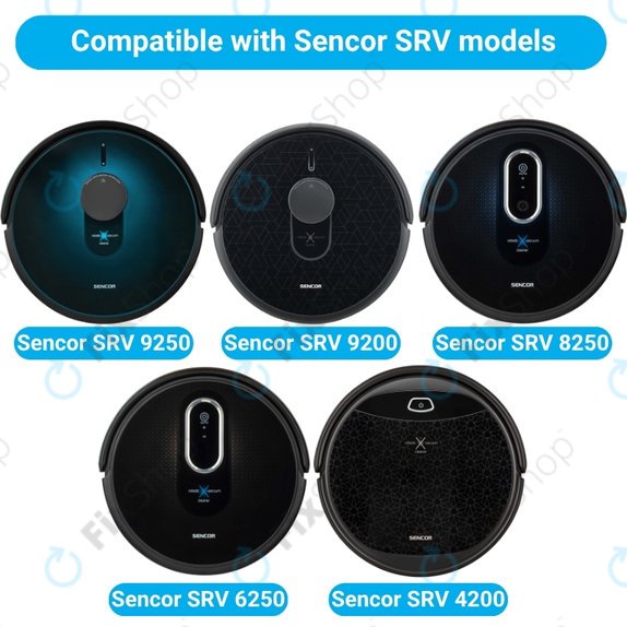 Replacement set for Sencor SRV9250, 9200, 8250, 6250, 4200 (1x Main brush, 2x Filter, 2x Side brush, 2x Mop cloth)
