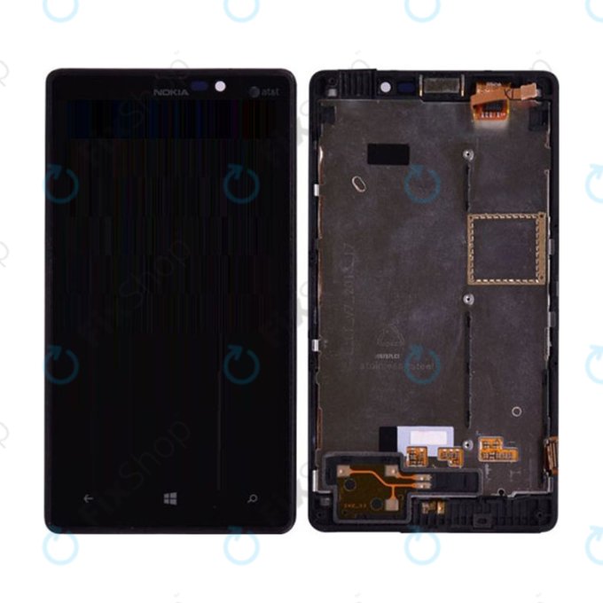Nokia Lumia 820 - LCD Display + Touch Screen + Frame (Black) TFT