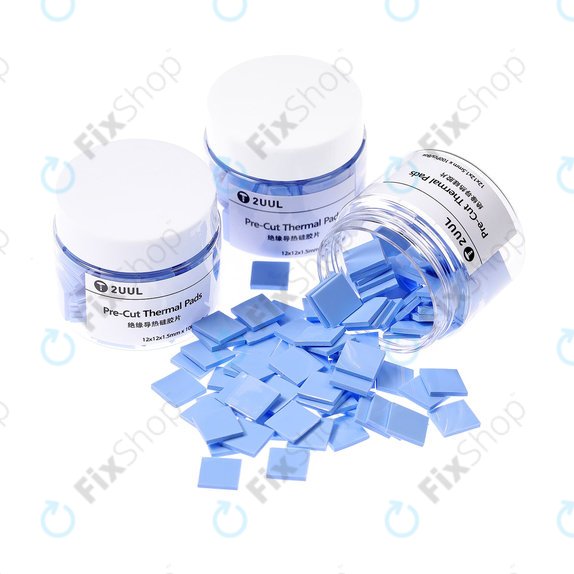 2UUL Pre-Cut Thermal Silicone Pads - 12 x 12 x 1.5mm (100pcs)